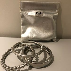 Authentic Dolce & Gabbana silver bangles